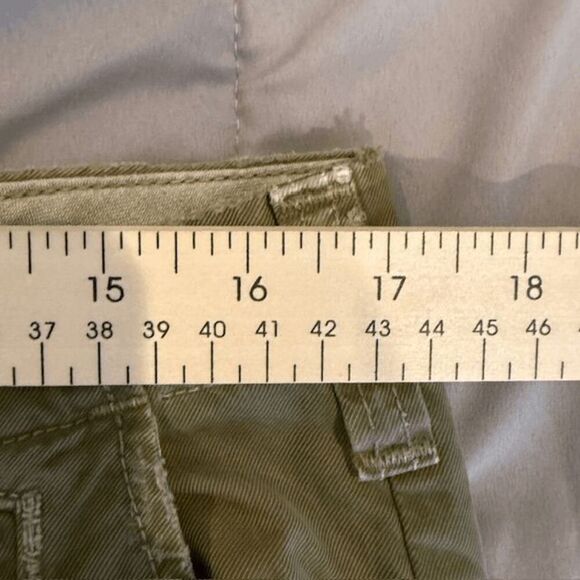 J Brand Women's Olive Green Button Fly Chino Pants Army Green Pockets Size 29 - Picture 10 of 15